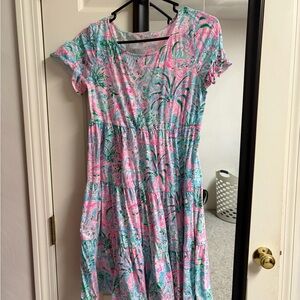 Lilly Pulitzer Pink and Blue Floral Dress